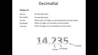 Decimaltal [upl. by Llenrrad]