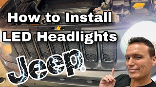 ⚡️How to Install LED Headlights Jeep Renegade ⚡️ SEALIGHT 9008H13 LED Bulbs [upl. by Fadiman]