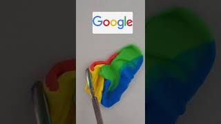 Googles Color Paletta Mix using PlayDoh shorts fyp colormixing art trending google [upl. by Levania]