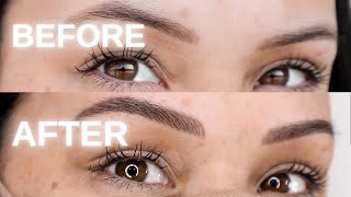 Eyebrow NANOBLADING BEFORE and AFTER  NEW eyebrow microblade  Emma Cole [upl. by Tawsha]