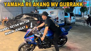 YAMAHA R6 PASANG KABEL SETAN JADI MAKIN BERTENAGA‼️ SUARANYA MIRIP BMW1000RR [upl. by Yrakaz]