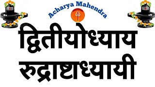 द्वितीयोध्यायः रुद्राष्टाध्यायी  dwitiyodhyay rudrashtadhyayi [upl. by Ilamad383]