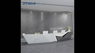 Arc Shaped Reception Desks zimasya officefurniture reception hotel salon newarrivals [upl. by Aznecniv482]