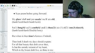 Understanding the poetic meter of Shakespeares sonnet 22 this is a hot poem [upl. by Laeynad]