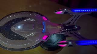 Star Trek Enterprise E model kit built and lit with power supply [upl. by Vesta]