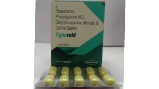 Tynecold Tablets Paracetamol Phenylephrine HCL Chlorpheniramine Maleate amp Caffine Tablets [upl. by Ahseirej]