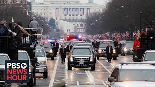 WATCH President Donald Trumps motorcade heads to White House [upl. by Werd]