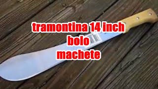 14 inch tramontina bolo machete Brazil review amp field test [upl. by Mehalick702]