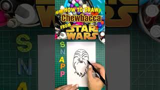 How to Draw Chewbacca from Star Wars chewbacca c3po starwars droid droidershow jedi [upl. by Rednirah733]