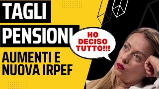 quotRiforma Pensioni Le Decisioni di Meloni Novità su IRPEF e Aumenti 2024quot [upl. by Osi]