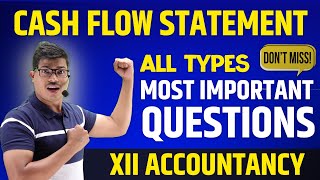 Most Important Questions  Cash Flow Statement  Class 12 Accounts Board exam 2024  MUST DO QUES [upl. by Nahtal]