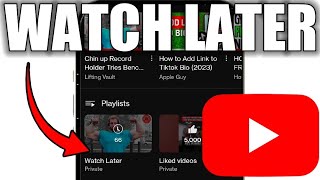 How To Find Watch Later Playlist On YouTube  Full Guide [upl. by Babbie]