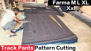 Track Pants Cutting And Pattern Design Next Part Complete Track Pants Video [upl. by Naawaj]