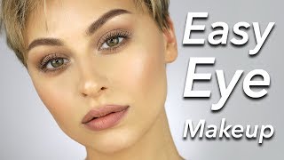 Easy Eye makeup Tutorial for Beginners No Eyeliner  Alexandra Anele [upl. by Pages20]