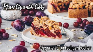 Saftiger Zwetschgenkuchen Pflaumenkuchen ♡ Vegan einfach lecker [upl. by Joon]