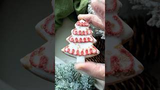 🎄Simple Christmas cookie decorating for beginners cookiedecorating satisfying christmas [upl. by Sema]