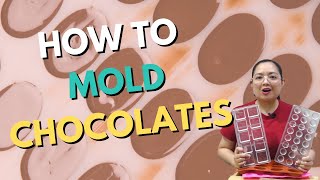 How to Mold Chocolates  Craft Chocolate Making [upl. by Aynodal]