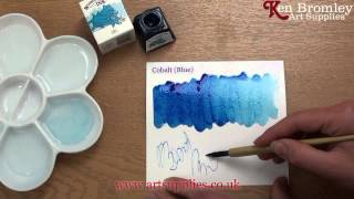 Winsor amp Newton Drawing Ink Cobalt Blue 176 [upl. by Konstantin]