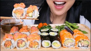 SUSHI ROLL ASMR EATING SOUNDS NO TALKING  SASASMR [upl. by Nnaoj]