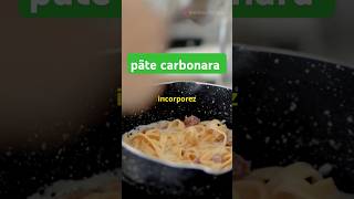 Recette pâte carbonara cooking recipe recipes shorts reels recette carbonara food trending [upl. by Suoivatnom]