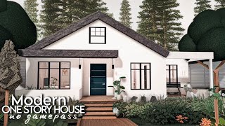 BLOXBURG Modern One Story House Build  no gamepass 60k ♡ [upl. by Aribold]