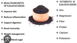 KalonjiBlack Cumin SeedsKarunjeeragamKalongji health benefitsMedicinal uses for body HealthTips [upl. by Dorelle]