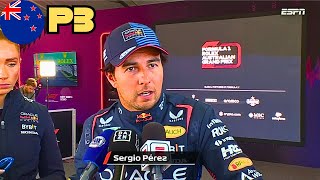 Declaraciones de Checo Pérez Tras Clasificar P3  Gran Premio Australia 2024 [upl. by Farlay]