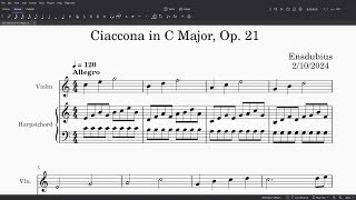 Ciaccona in C Major Op 21 [upl. by Dimitry]