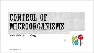 MICROBIOLOGY STERILIZATION AND DISINFECTION  CONTROL OF MICRORGANISMSLECTURE 4GATE2022CSIRNET [upl. by Acinod]