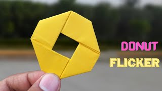 How To Make a Super Flying Paper Flicker  Donut Paper Flicker  Frisbee and Boomerang [upl. by Lewak]