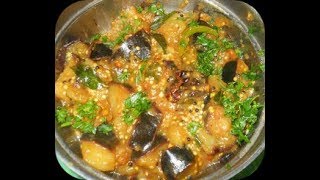 Kathiyawadi restaurant style Ringan Bateta rasadar ringan batata nu shaak  Brinjal potato recipe [upl. by Harutak]