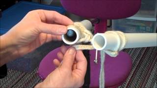 Lesson 1 Stationary Rod Knitting Intro  Big Stitch Knitting on PVC Pipe [upl. by Harak]