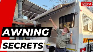 RV amp Motorhome Crank Awning Improvements against wind damage easy DIY [upl. by Ydissak]