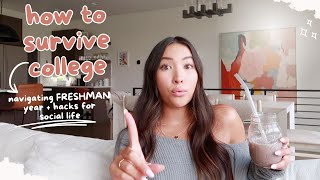 College Advice and Hacks  Tips on how to survive FRESHMAN YEAR  navigate campus life [upl. by Anauqat]