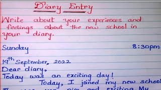 Diary Entry Writing  What is Diary Entry with Example [upl. by Deedee]