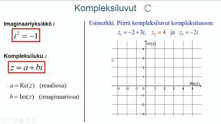 Kompleksiluvut 1 [upl. by Alekram]