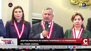 ACEPTAN RENUNCIA DE DUBERLI RODRIGUEZ A LA PRESIDENCIA DEL PODER JUDICIAL [upl. by Hannahc189]