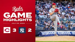 Reds vs Yankees Game Highlights 7324  MLB Highlights [upl. by Nnylaf]