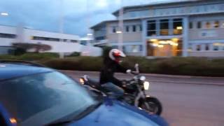 Brutal Honda Hornet CB600F rev limit and exhaust flames [upl. by Phionna]