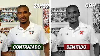 Jogadores DEMITIDOS no MESMO DIA que foram CONTRATADOS 🖋️❌ [upl. by Caritta]