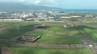 flying over Maui and landing at Kahului Maui Hawaii [upl. by Hanaj]