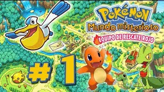 Pokémon Mundo Misterioso  EqRojo Parte 1  Arboleda Chica quotPrimer Rescatequot [upl. by Annaer]