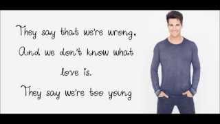 Never too young  MattyB feat James Maslow Lyrics [upl. by Lyon]