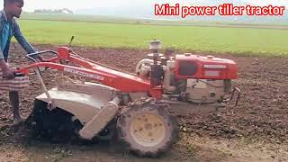 Plowing The Land A Mini Power Tiller Tractorindia ka Bast tractor youtubevideo tractor farming [upl. by Igor]