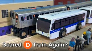 Munipals MTA Scared D Train Delays New York Buses At Bay 50 Street  Subway Mini Clip Trainman6000 [upl. by Sari726]