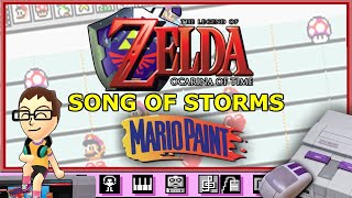 Song of Storms from The Legend of Zelda Ocarina of Time on Mario Paint [upl. by Utas]