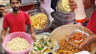 Street Food Crispy French Fries l Roadside Famous Pizza Fries Making l OPTP Style Fries Karachi [upl. by Polly612]