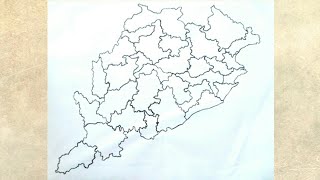 Odisha District Map Easy tricks to Draw a Map [upl. by Pega]