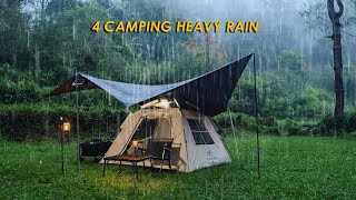 Super Long Heavy Rain with Thunderstorm‼️ 4 Days Camping in Heavy Rain with Thunderstorms‼️ [upl. by Pang]