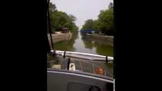 Swing Bridge at Gamebridge TrentSevern Waterway Talbot River Entrance from Lake Simcoe [upl. by Annaej]